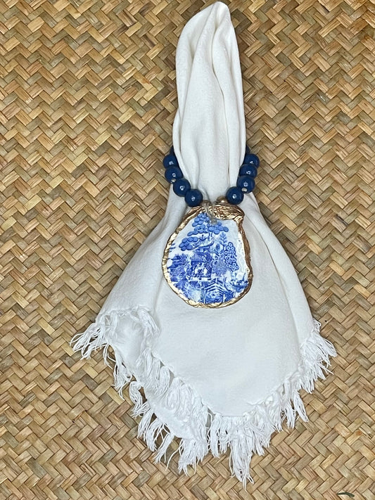 Blue & White Chinoiserie Napkin Rings