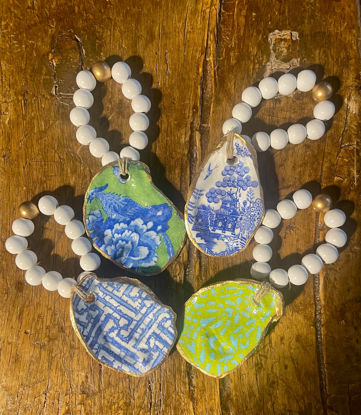 Blue & Green Chinoiserie Napkin Rings