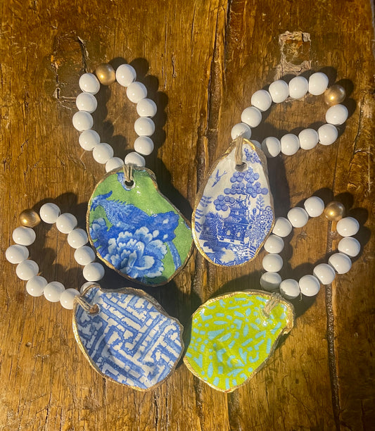 Blue & Green Chinoiserie Napkin Rings