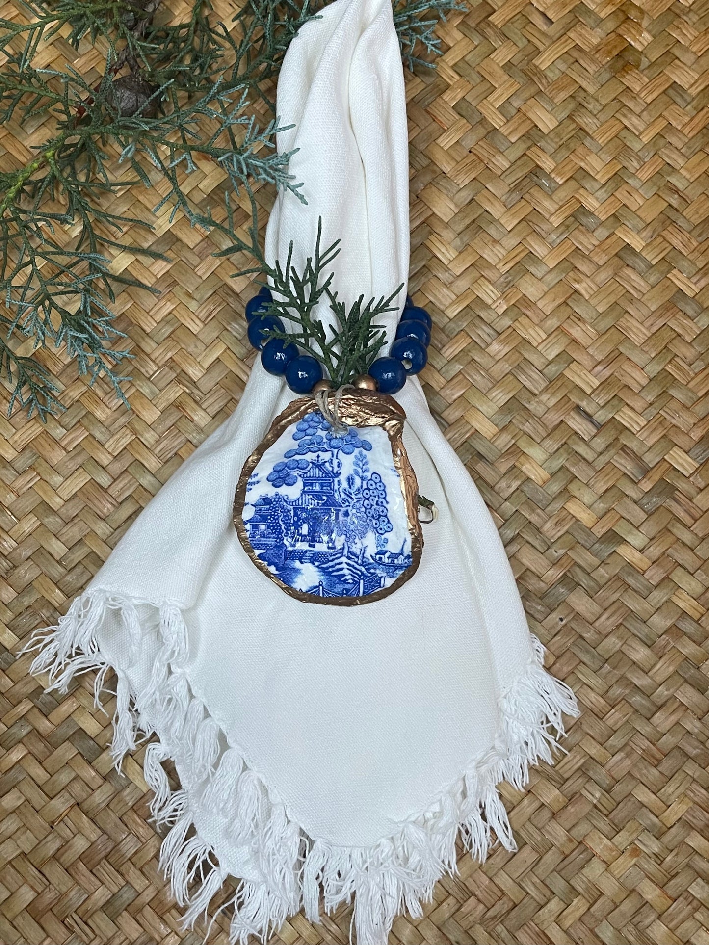 Blue and White Napkin Rings