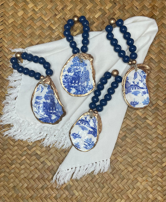 Blue and White Napkin Rings