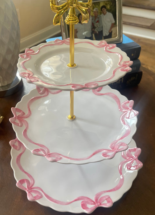 White Melamine Ribbon & Bow Stand
