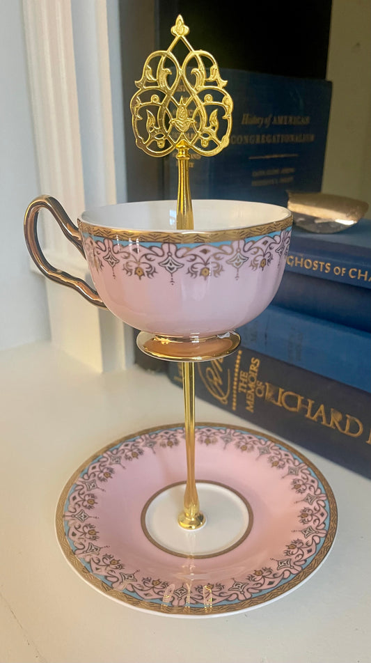 Royally Pink Tea Cup Stands